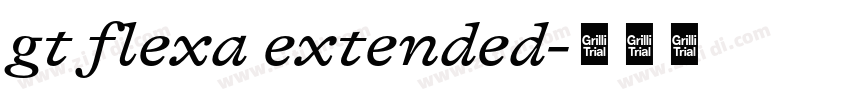 gt flexa extended字体转换